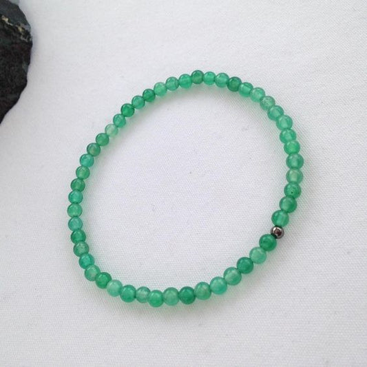 Green Aventurine Faceted Crystal Bracelet (4mm)