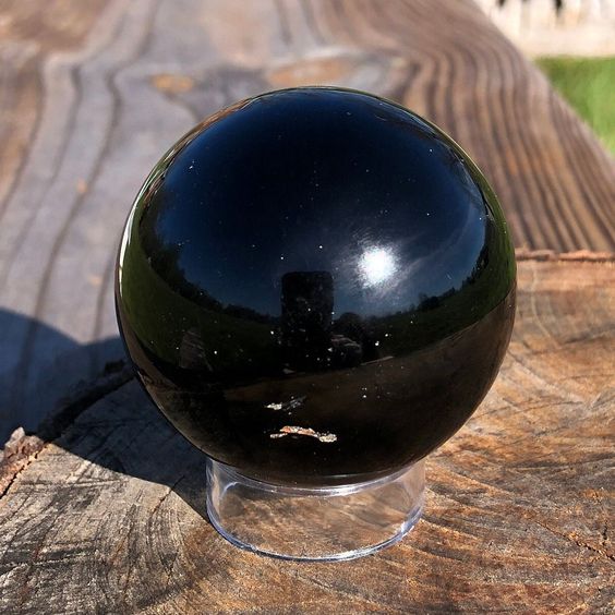 Black Tourmaline Crystal Sphere