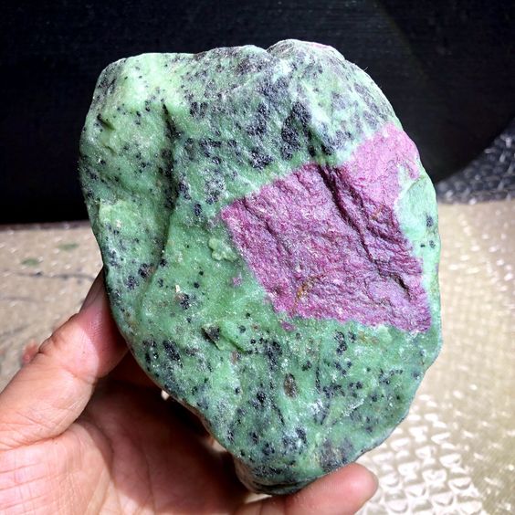 Ruby Ziosite Rough Crystal