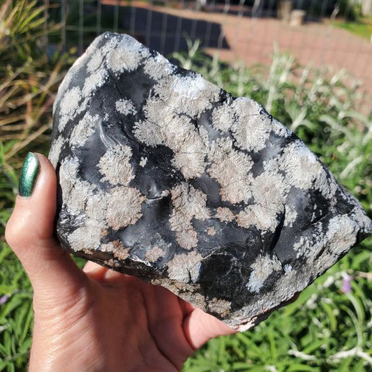 Snow Flake Obisidian Rough Crystal