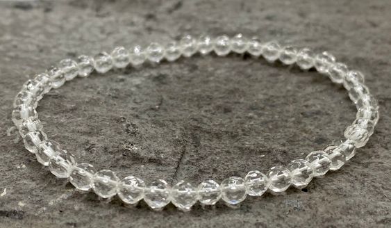 Clear Quartz Faceted Bracelet (4mm)