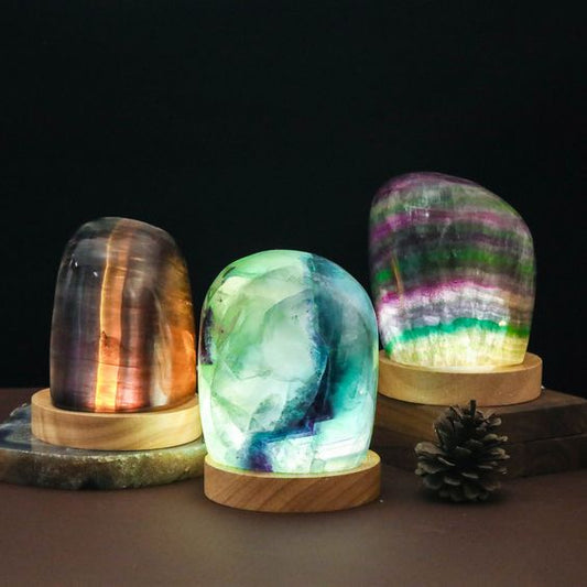 Rainbow Fluorite Lamp