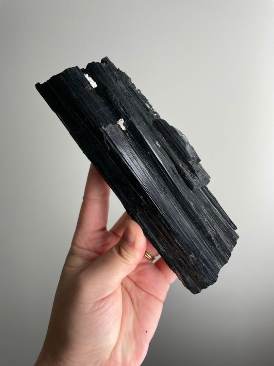 Black Tourmaline Rough Chunks For Protection (Evil eye)