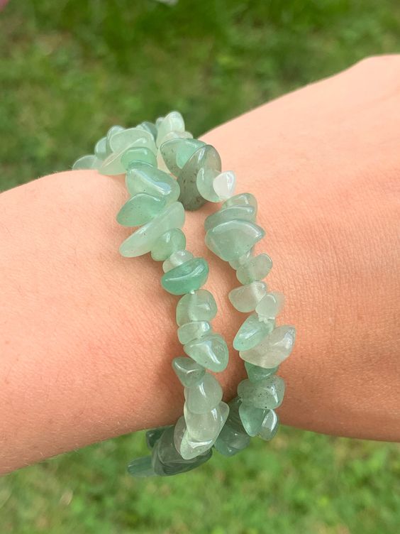 Green Aventurine Chips Crystal Bracelet
