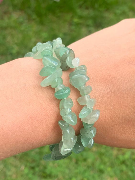 Green Aventurine Chips Crystal Bracelet