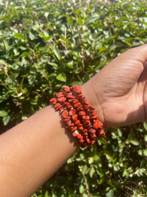 Red Jasper Chips Crystal Barcelet