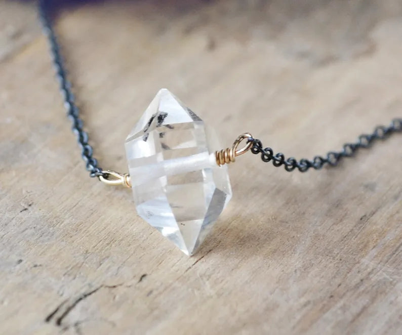 Herkimer Diamond Necklace (Herkimer Size Large)