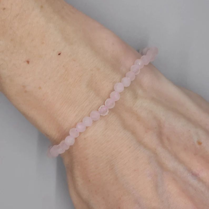 Rose Quartz Faceted Bracelet (4mm)