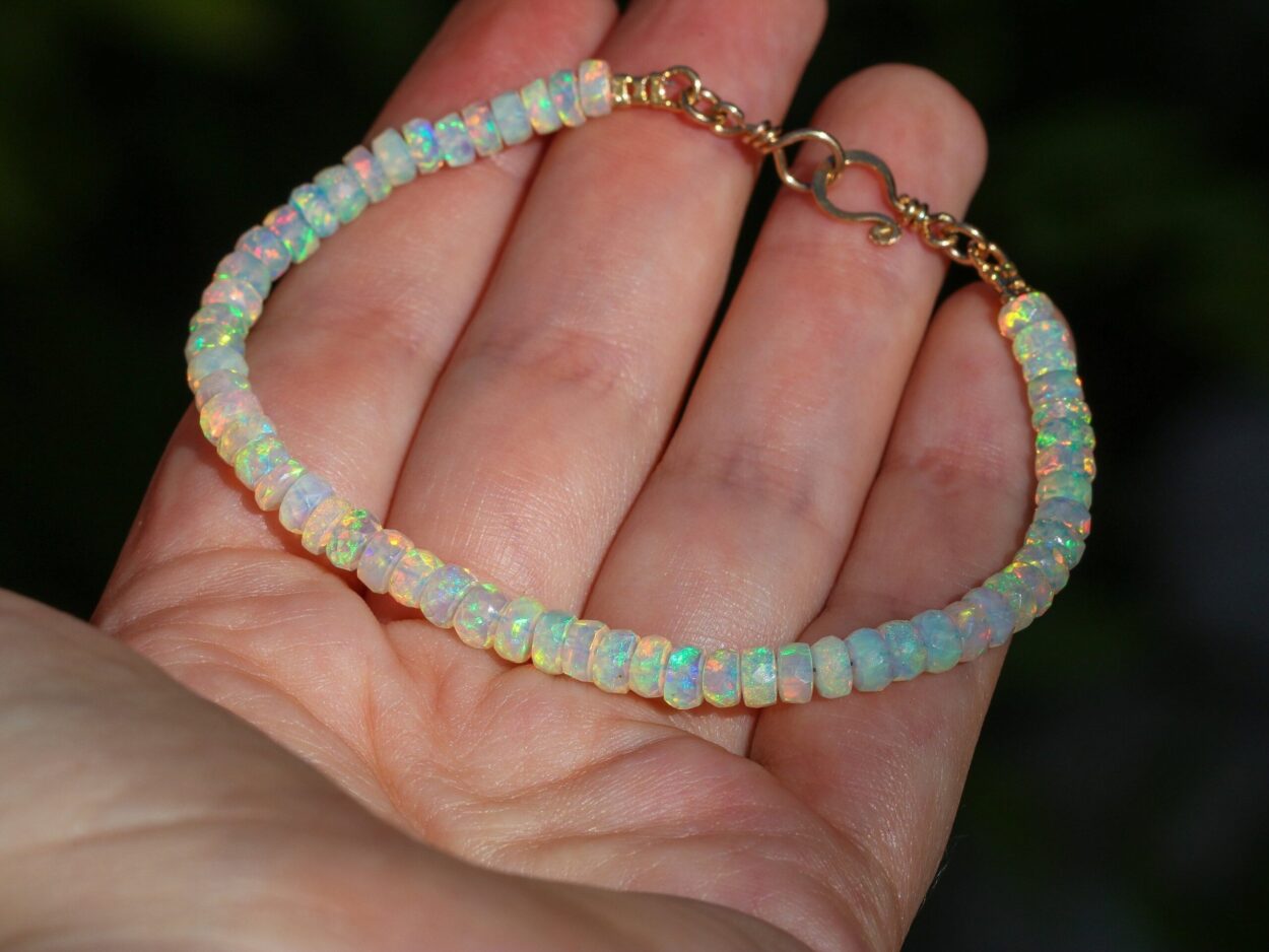 Ethiopian Opal Bracelet (With Pure Silver Links)